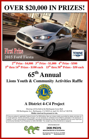 Lions/Leos Youth & Community Activities (LYCA) Raffle Program April 10, 2015