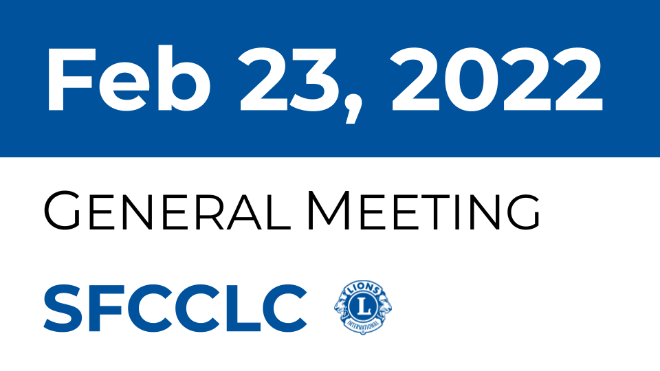 [SFCCLC] Re: General Meeting on February 23, 2021
