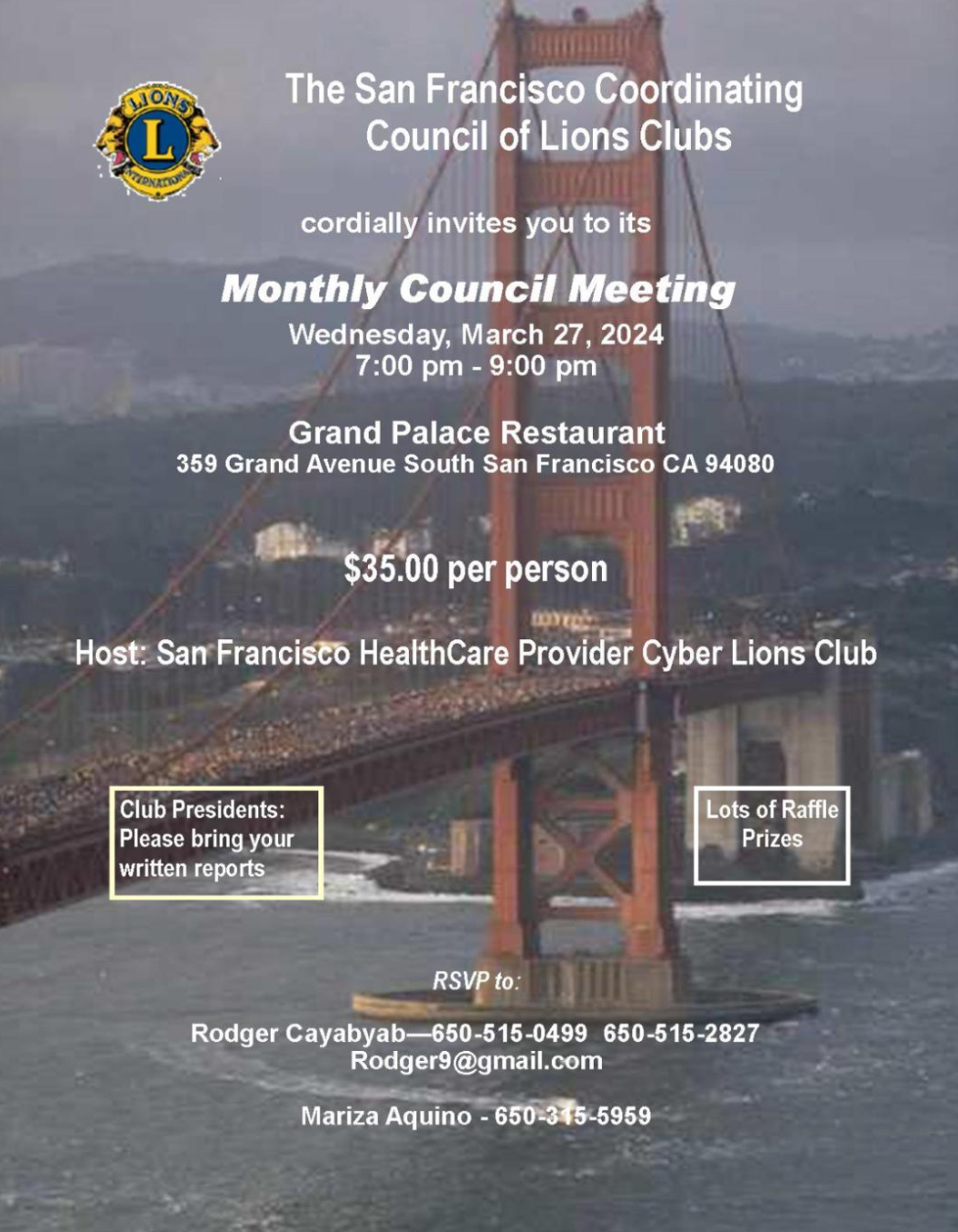 [SFCCLC] SFCCLC March Meeting